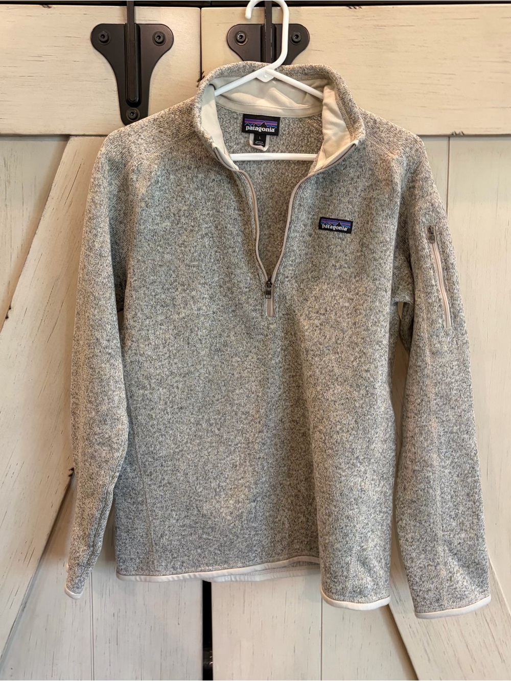 Patagonia Heather Gray Half-Zip Fleece Pullover Size Large